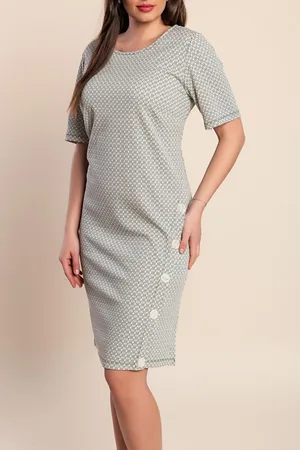 Fenzy Vestido Plus Size Manga Curta