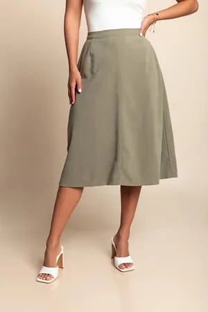 Fenzy Saia Midi, Verde Oliva