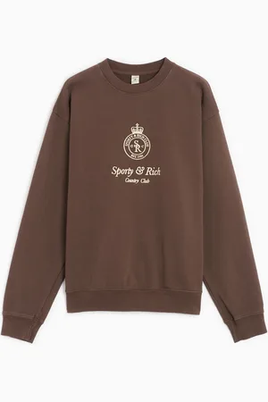 Sporty & Rich Crown Embroidered Unisex Sweatshirt