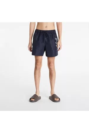 Tommy Hilfiger Homem Calções de Banho & Praia - Mid Length Signature Logo Swim Shorts Black
