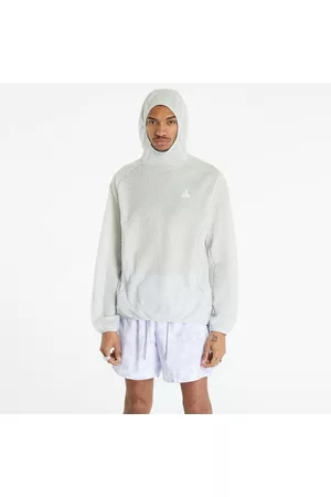 Nike Homem Sweatshirts - ACG "Wolf Lichen Caps" Men's Mid-layer Top Light Silver/ Speed Yellow/ Summit White
