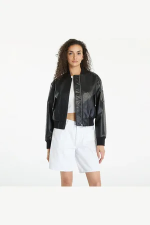 Calvin Klein Jacket Jeans Faux Leather Bomber Jacket XL