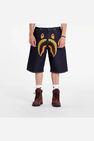 A Bathing Ape Shorts Shark Denim Shorts XXL