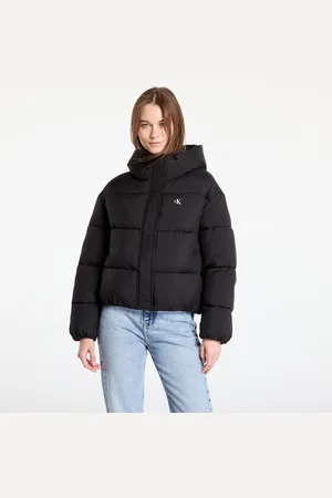 Calvin Klein Jacket Jeans Logo Short Hooded Puffer Jacket XL