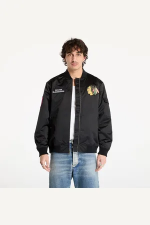 Mitchell & Ness Jacket NHL Team Leader Satin Current Logo Blackhawks Bomber XXL