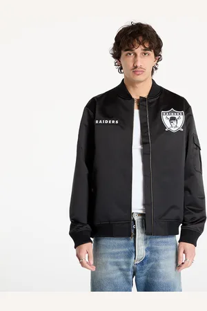 Mitchell & Ness Jacket NFL Team Leader Satin Vintage Logo Raiders Bomber M