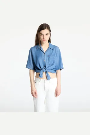 Tommy Hilfiger Shirt Tommy Jeans Chambray Tie Shortsleeve Shirt S