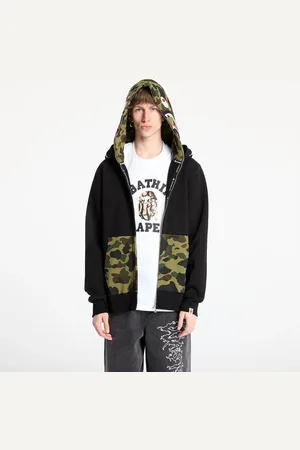 A Bathing Ape Sweatshirt 1St Camo Shark Full Zip Double Hoodie UNISEX XL