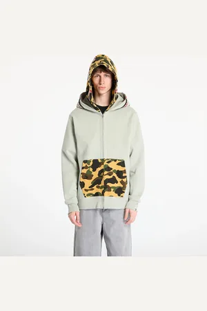 A Bathing Ape Sweatshirt 1St Camo Shark Full Zip Double Hoodie UNISEX XL