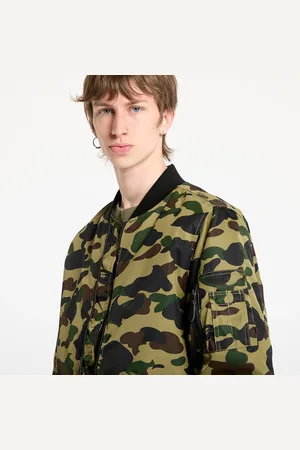 A Bathing Ape Jacket 1St Camo Shark Ma-1 Jacket UNISEX M