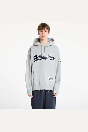 A Bathing Ape Sweatshirt Baseball Logo Relaxed Fit Pullover Hoodie UNISEX M