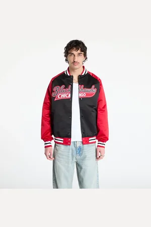 Mitchell & Ness Jacket NHL Double Clutch Lw Satin Vintage Logo Blackhawks Jacket / L