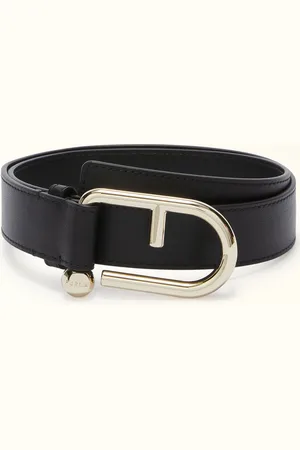 Furla Nuvola Cinto Fixo Nero Pele De Bezerro Claris Lux