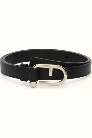 Furla Nuvola Cinto Fixo Nero Pele De Bezerro Claris Lux