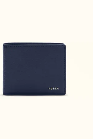 Furla Man Project Dobrável Em Dois Mediterraneo Pele De Bezerro Texturizada Milos Homem