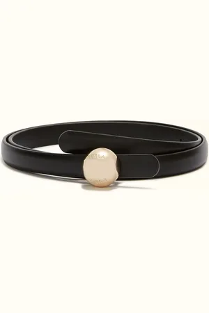 Furla Sfera Cinto Fixo Nero Pele De Bezerro Macia