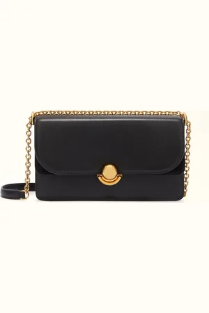 Furla Sfera Mala A Tiracolo Nero Pele De Bezerro Macia + Camurça
