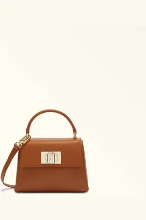 Furla 1927 Mala Com Alça Cognac H Pele Texturizada
