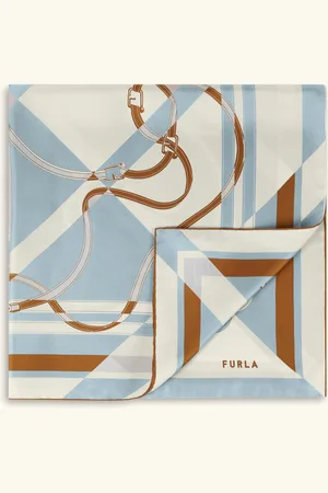 Furla Tortona Lenço Cirro Sarja De Seda Com Padrão De Alça Nuvola