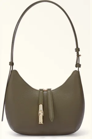 Furla Goccia Mala De Ombro S Sage Pele De Bezerro Night + Pele De Bezerro Sidney