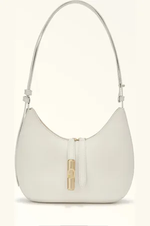 Furla Goccia Mala De Ombro S Panna Pele De Bezerro Night + Pele De Bezerro Sidney