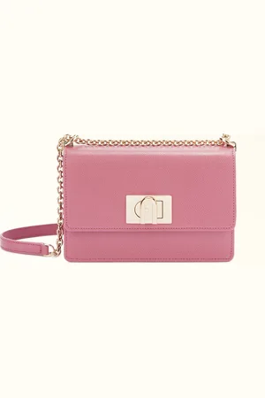 Furla 1927 Mala A Tiracolo Mini Blush Pink Pele Texturizada