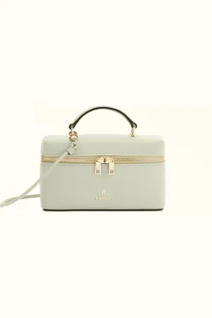 Furla Camelia Mini Mala Light Salvia Pele De Bezerro Granulada