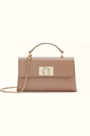 Furla 1927 Mini Mala M Greige Pele Texturizada