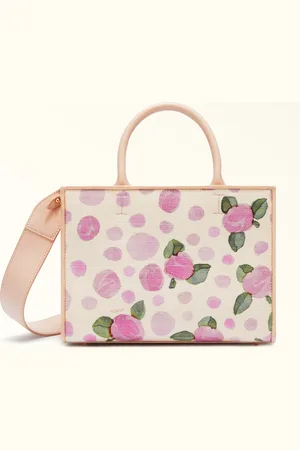 Furla Opportunity Mala Tote S Toni Azalea Tecido De Tela Com Padrão Às Bolas + Pele De Bezerro Sidney