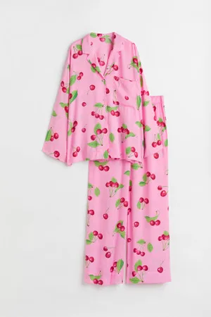 H&M Pijama em cetim estampado