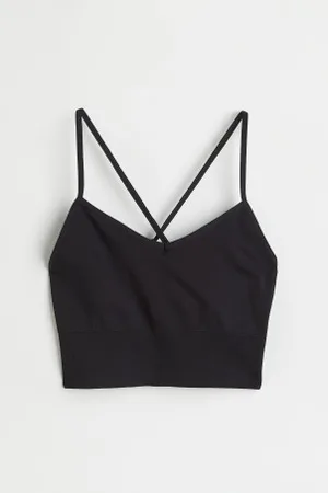 H&M Sutiã de desporto de suporte suave sem costuras