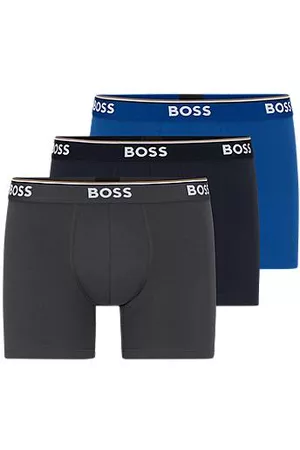 HUGO BOSS Conjunto de três boxers em algodão elástico com logótipos