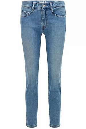 BOSS - Slim-fit jeans in blue super-stretch denim