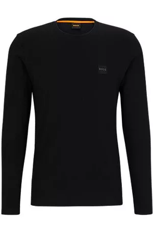 HUGO BOSS Homem T-shirts & Manga Curta - T-shirt em jersey de algodão com emblema de logótipo