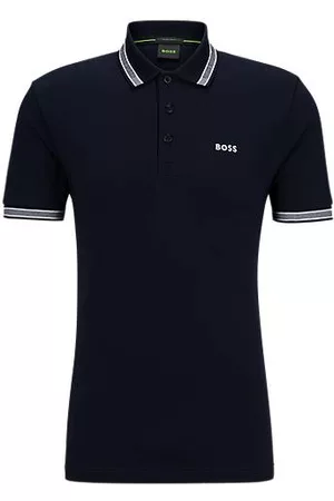 HUGO BOSS Polo Paddy em piqué de algodão com logótipo por baixo do colarinho
