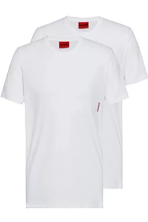 HUGO BOSS Conjunto de duas t-shirts de roupa interior de algodão com logótipo vertical