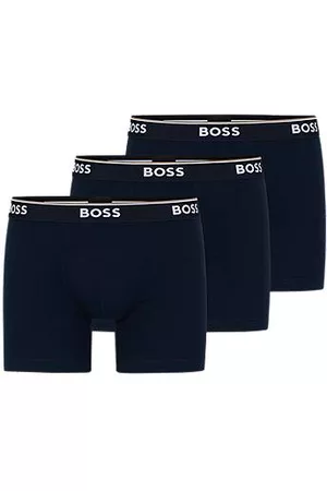 HUGO BOSS Conjunto de três boxers em algodão elástico com logótipos