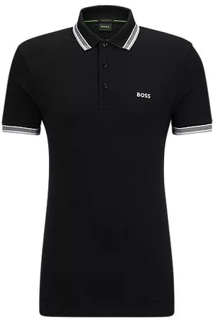HUGO BOSS Polo Paddy em piqué de algodão com logótipo por baixo do colarinho