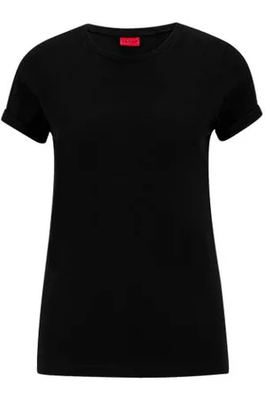 HUGO BOSS T-shirt slim fit em jersey de algodão com estampado de logótipo
