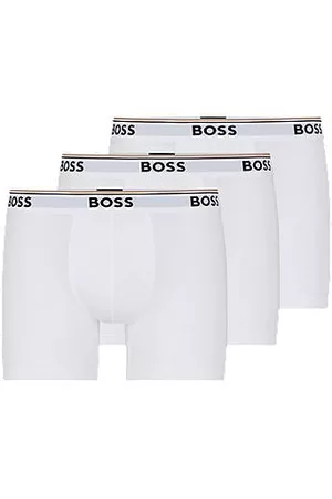 HUGO BOSS Conjunto de três boxers em algodão elástico com logótipos