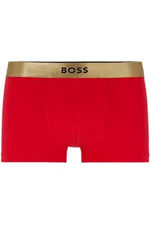 HUGO BOSS Homem Boxers - Boxers de cintura regular em algodão elástico com cintura metálica