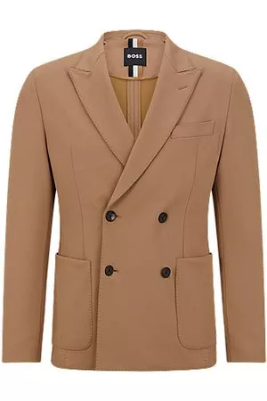 HUGO BOSS Homem Blazers com estampado - X FC Bayern casaco com fecho trespassado de ajuste descontraído em tecido elástico estampado
