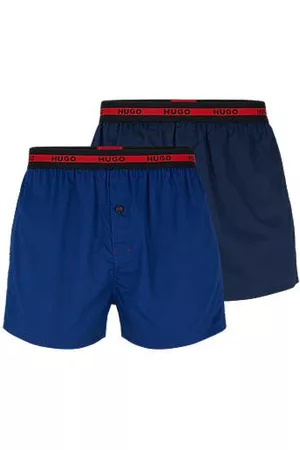 HUGO BOSS Homem Boxers de algodão - Conjunto de dois boxers de algodão com cós com logótipo