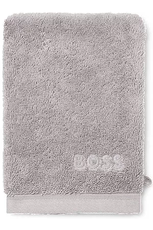 HUGO BOSS Mulher Acessórios de Cabelo - Logo-embroidered wash mitt in Aegean cotton