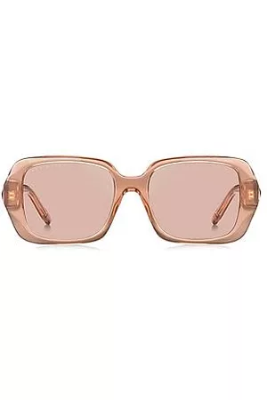 HUGO BOSS Nude-acetate sunglasses with signature hardware