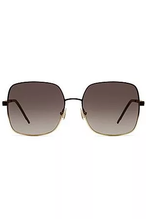 HUGO BOSS Chromatically shaded sunglasses in steel with gradient lenses