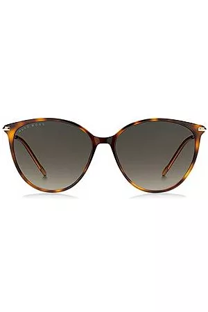 HUGO BOSS Mulher Óculos de Sol - Havana-acetate sunglasses with brown shaded lenses
