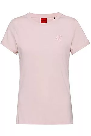 HUGO BOSS T-shirt slim fit de algodão com logótipo sobreposto