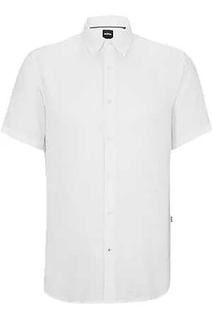 HUGO BOSS Homem Camisas Slim Fit - Slim-fit shirt in patterned Oxford fabric