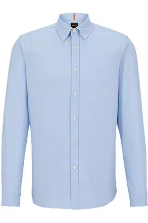 HUGO BOSS Homem Camisas Oxford - Regular-fit shirt in organic Oxford cotton